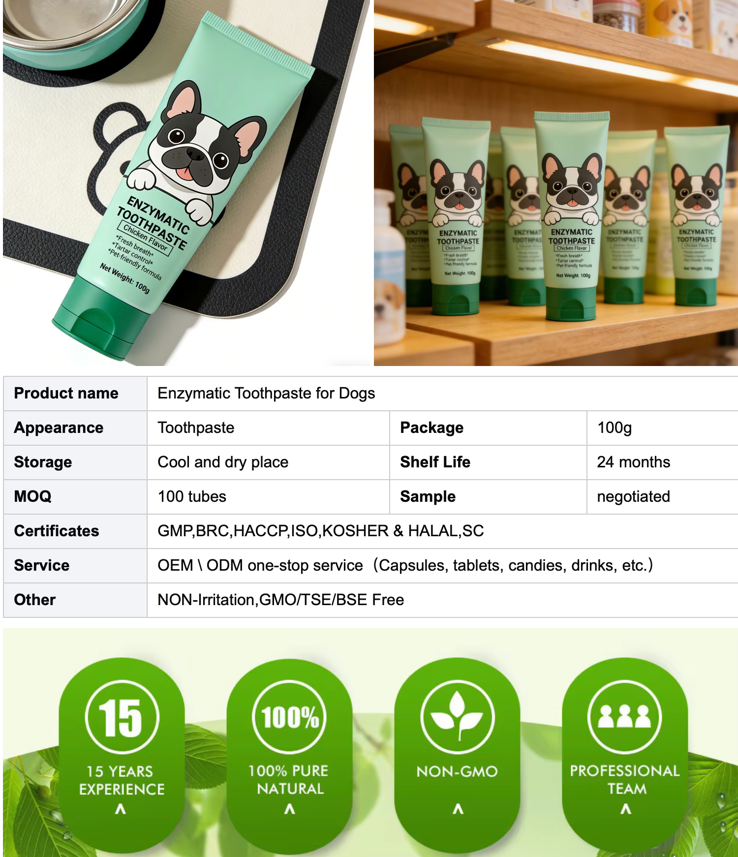 Kynlo Park™ Advanced Enzymatic Dog Toothpaste - Chicken Flavor